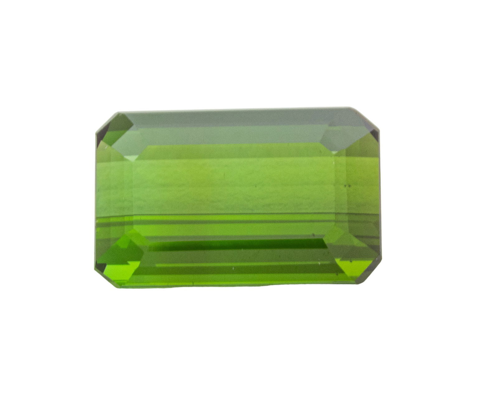 Green Emerald Cut Tourmaline, Unmounted 10.7 Cts. 2.3g (1 of 4)