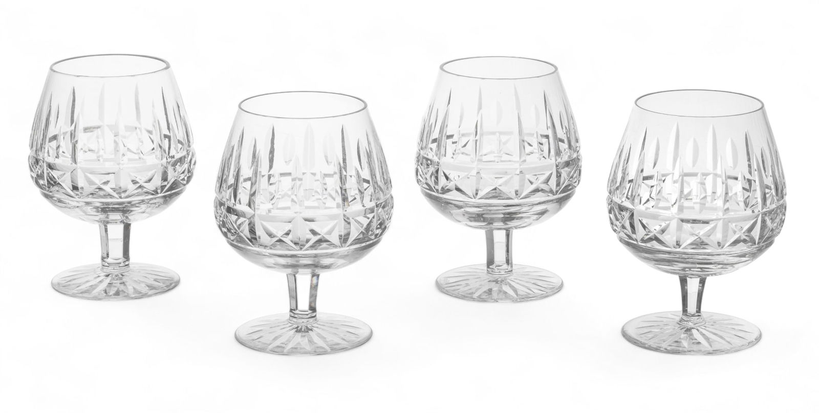 Waterford (Irish) 'Kylemore' Crystal Brandy Snifters, H 5.25" Dia. 3.75" 12 pcs (1 of 4)
