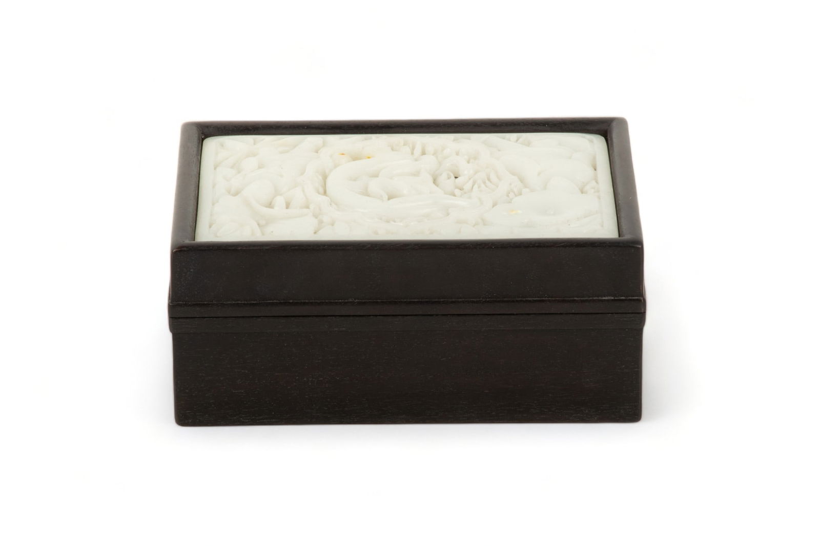 Chinese Decorative Wood Box, H 3" W 7" Depth 5" (1 of 4)