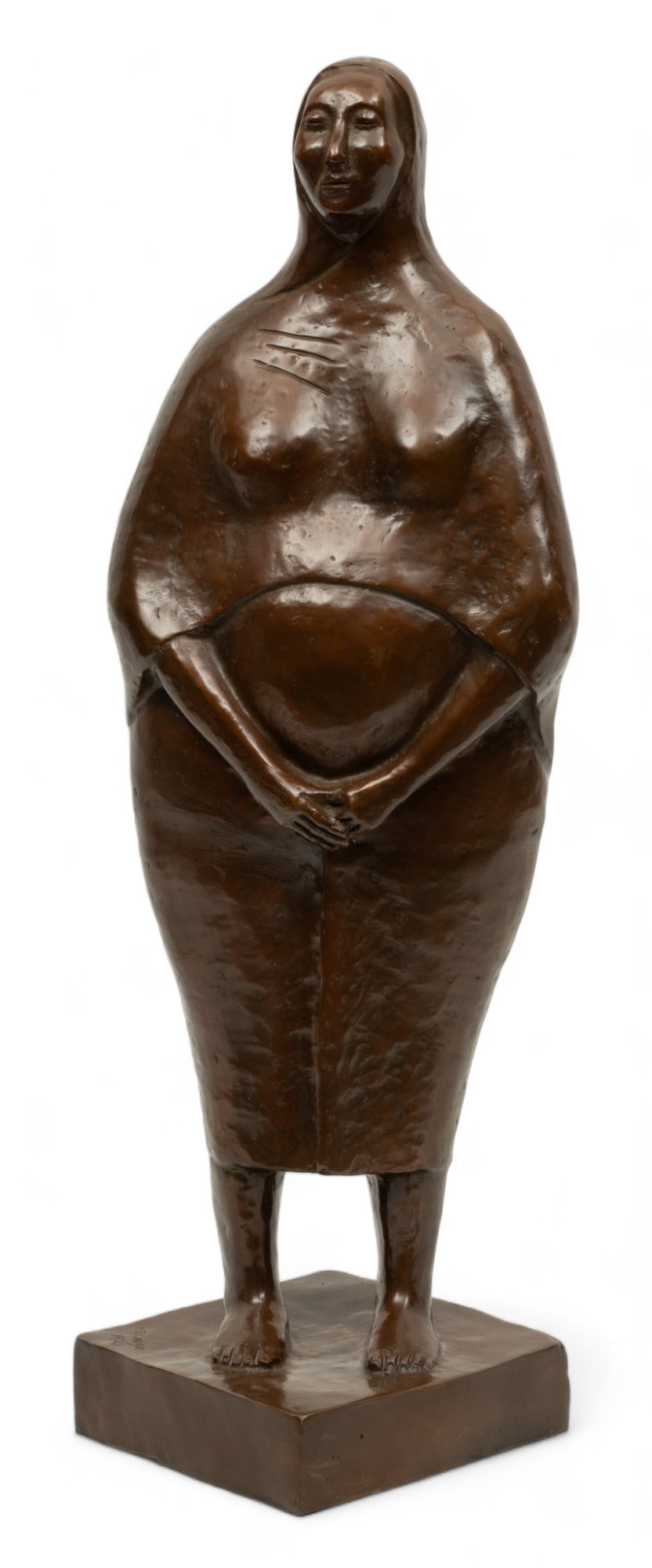 After Francisco Zuniga (Mexican, 1912-1998) Bronze 1974, "Standing Woman", H 23.5" (1 of 6)