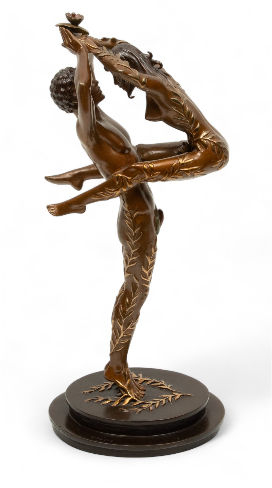 Romain De Tirtoff Erte, (Russian, 1892-1990) Bronze Figurative Sculpture Ca. 1983, "Amants", H 19" W (1 of 12)