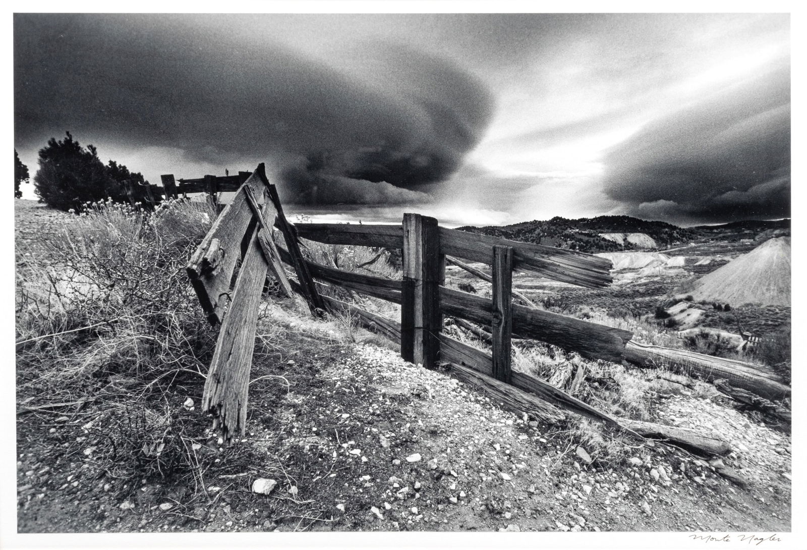 Monte Nagler (American, 1939-2024) Photograph, Print #15 "Broken Fence, Virginia City Nevada", H (1 of 7)