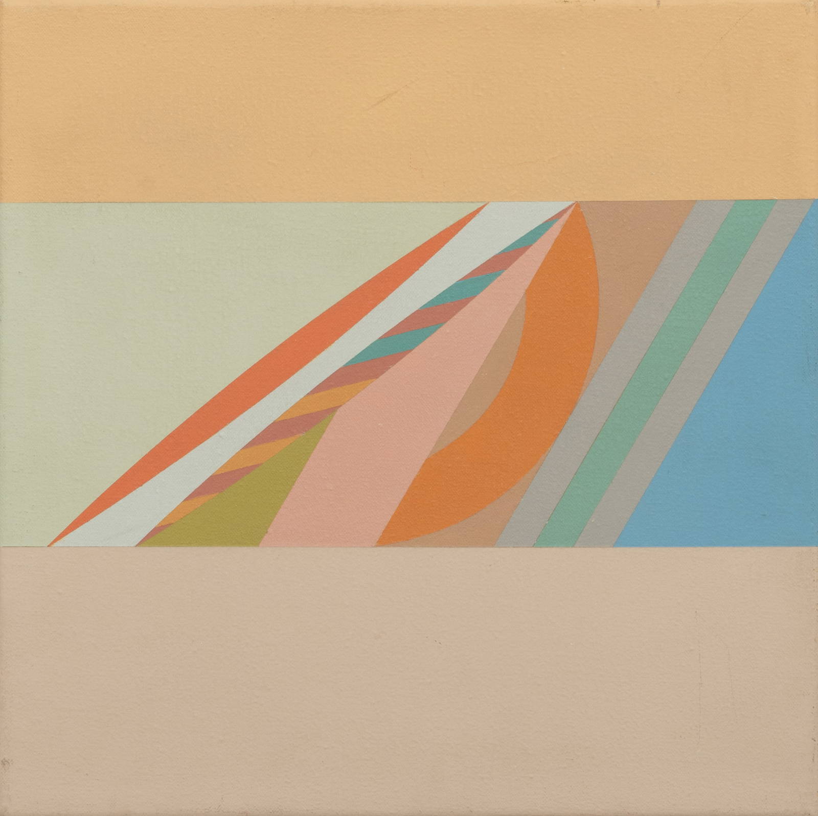 Leo Mardirosian (american) Acrylic On Canvas, 1982, "wedgetable I", H