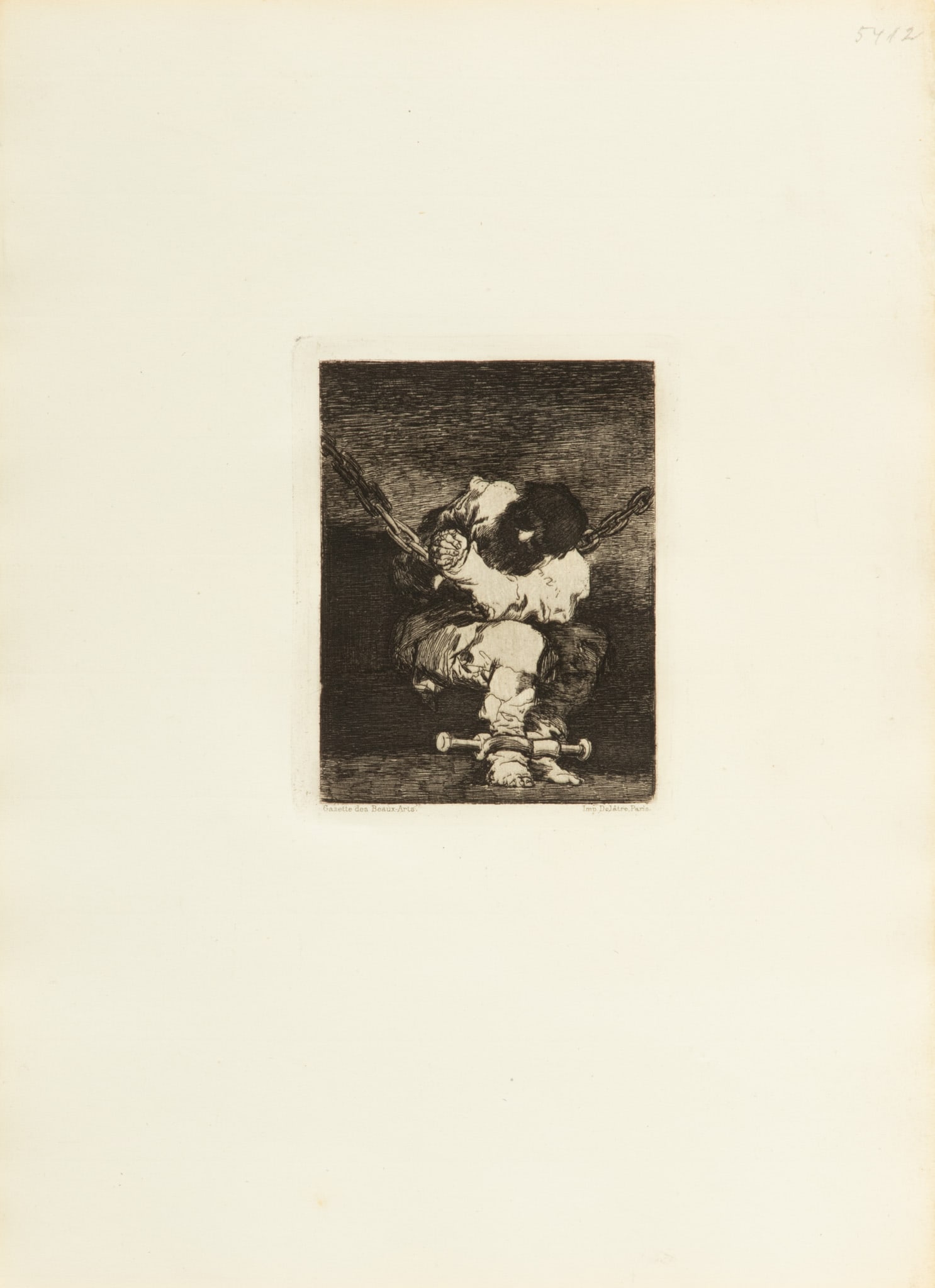 Francisco Goya (Spanish, 1746-1828) Etching on Paper Ca. 20th Century, "Tan Bárbara La (1 of 6)