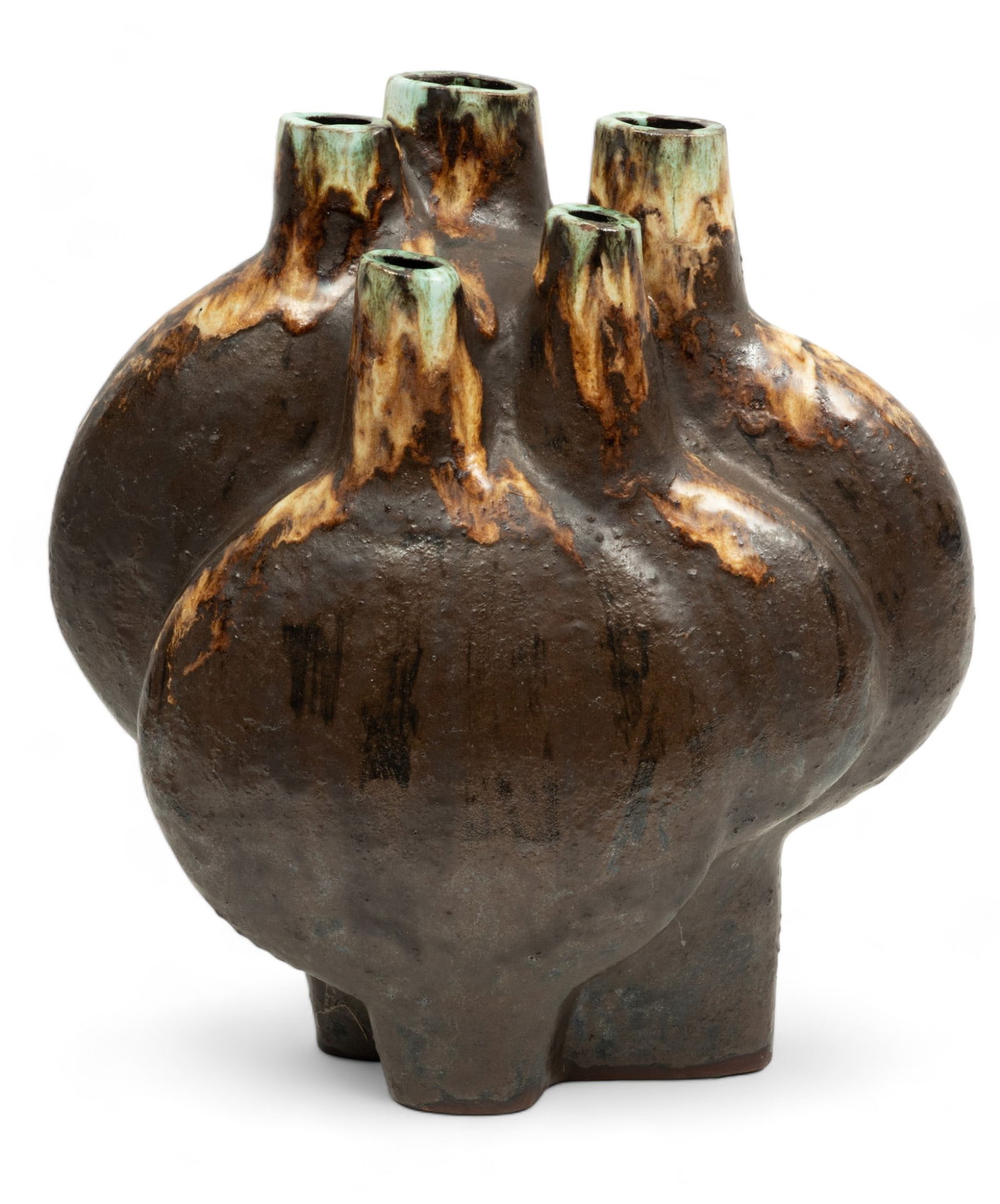 Cranbrook Glazed Art Pottery Vase, Ca. 20th C., H 14.25" W 13.5" Depth 6" (1 of 6)