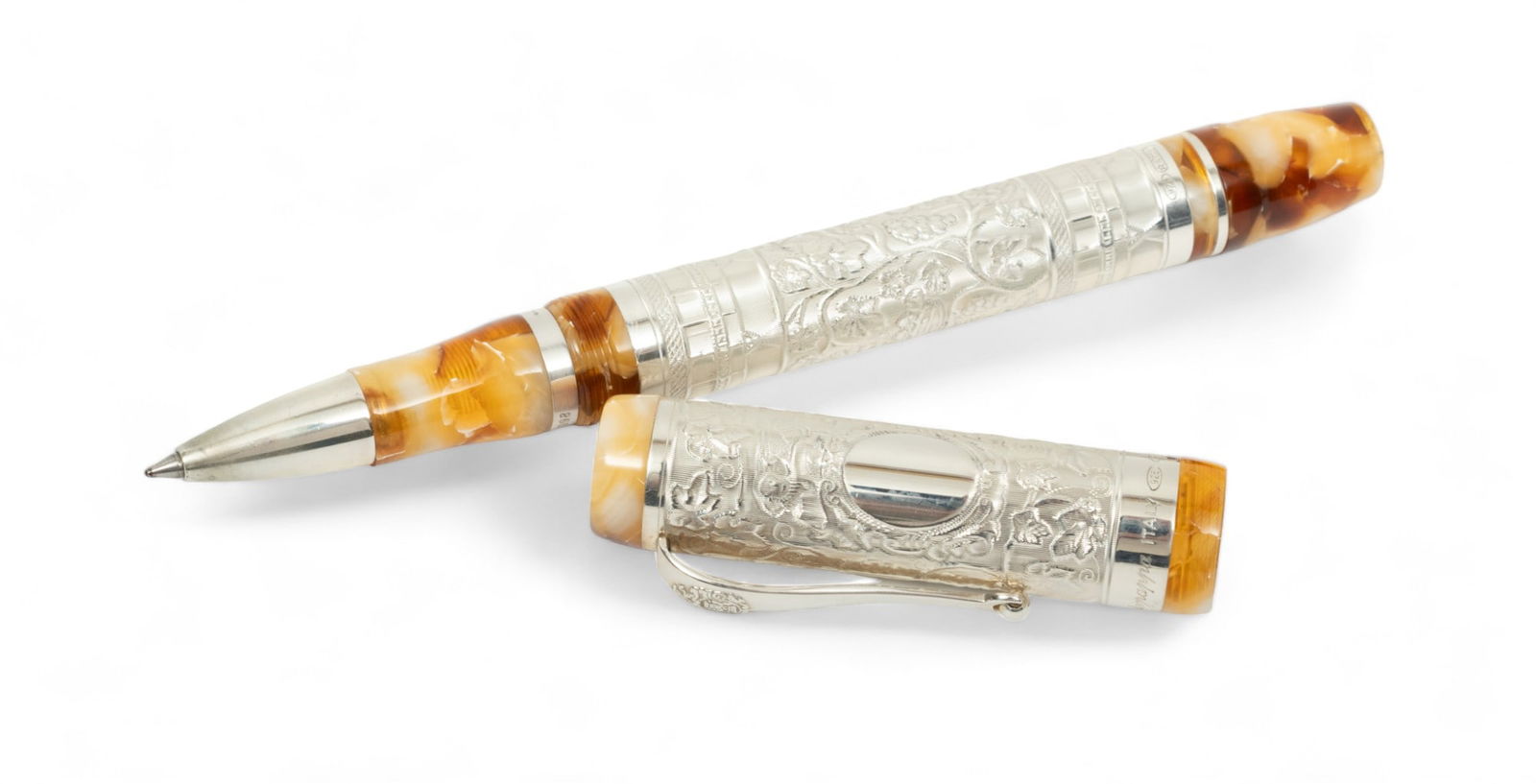 Montegrappa (Italy) Limited Edition 'Il Millennio' Sterling Silver Mounted Ball Point Pen, 1998, L (1 of 10)
