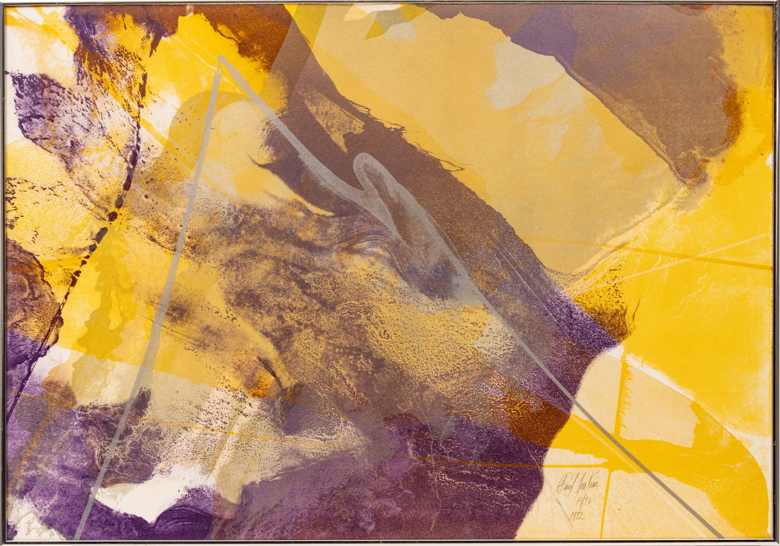 Paul Jenkins (American, 1923-2012) Lithograph in Colors on Wove Paper, 1972, "Autumn, from Four (1 of 6)