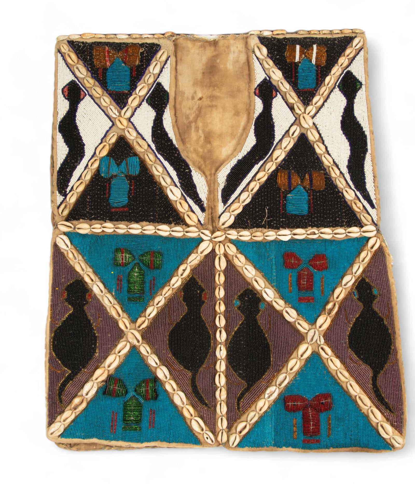 Nigeria, Yoruba Peoples, Beaded Vest (Ewu), H 25" W 20" (1 of 3)