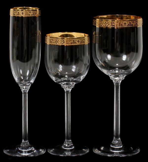 110007 LENOX 'AUTUMN' PATTERN GLASS STEMWARE, 38 PCS