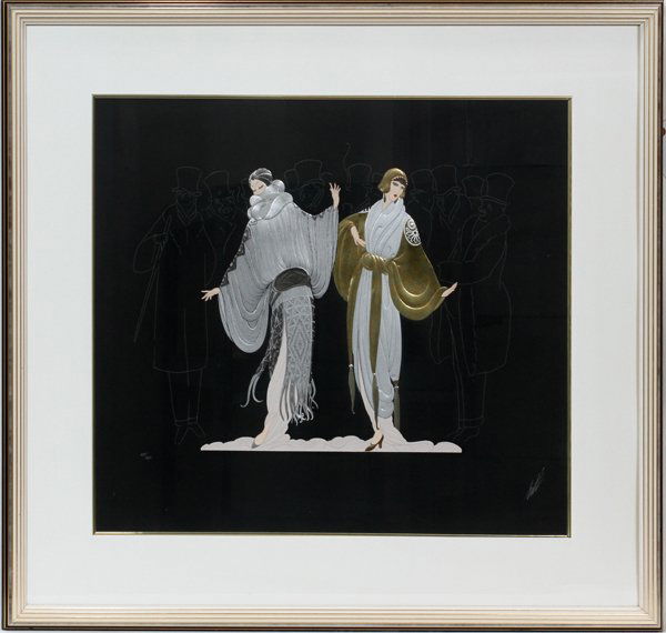 ERTÉ (RUSSIAN/FRENCH 1892-1990], SERIGRAPH: ERTÉ (RUSSIAN/FRENCH 1892-1990], SERIGRAPH, 24" X 24", "OPENING NIGHT":Pencil signed and edition 219/300. Framed and matted under glass. Certificate of Authenticity from Park West Galleries.