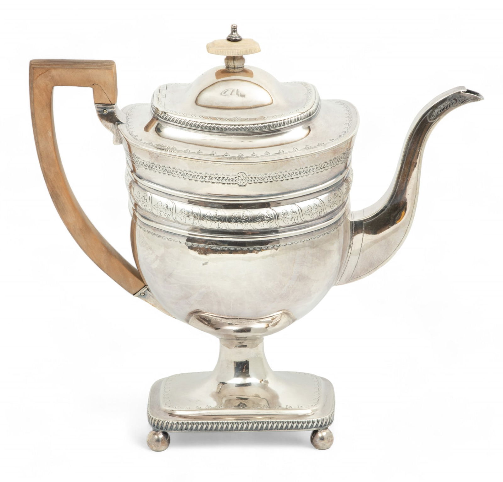 George III, Peter And William Bateman Sterling Silver Coffee Pot  1807, H 11" 29.9t oz (1 of 7)