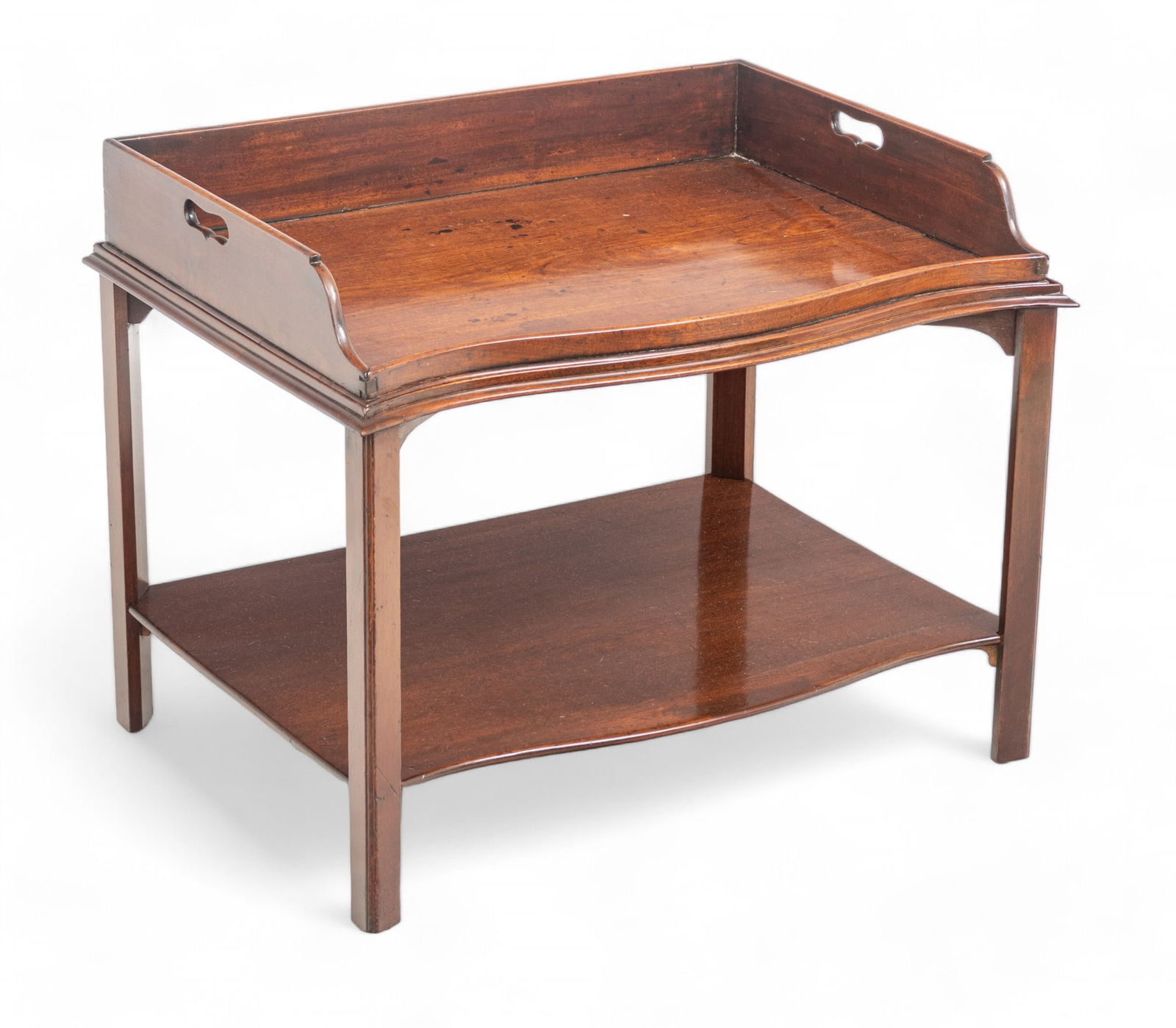 English Regency Mahogany Butler's Table, Ca. 19th C., H 23.5" W 30" Depth 22" (1 of 9)
