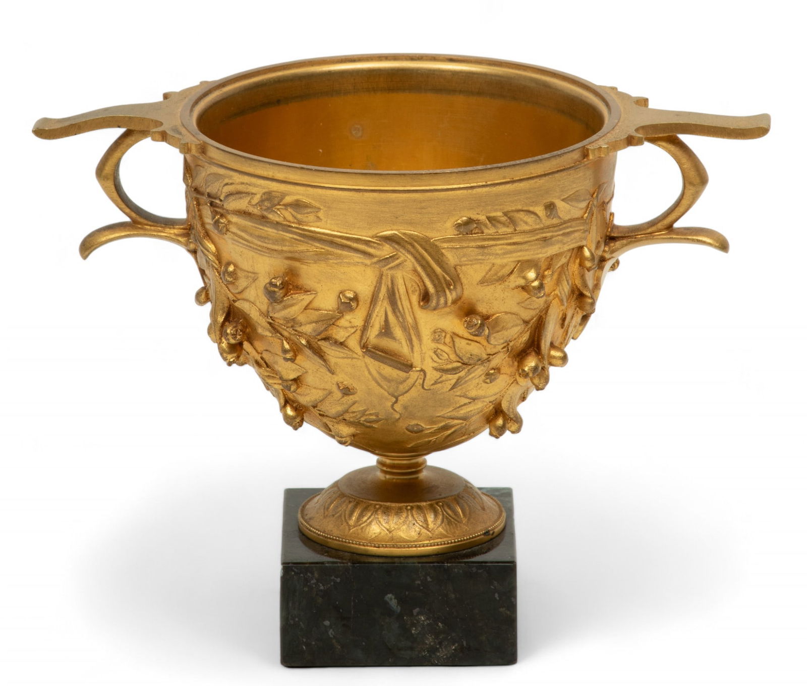 Ferdinand Barbedienne (French, 1810-1892) Doré Bronze Double Handled Cup, Ca. Late 19th C., H (1 of 6)