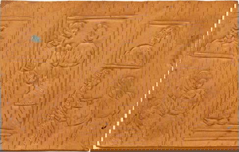 Winfred Rembert (American) Carved And Tooled Leather 1997, "Cuthbert Memory", H 6.5" W 10": Winfred Rembert (American) Carved And Tooled Leather 1997, "Cuthbert Memory", H 6.5" W 10" | Accompanied by a copy of the Certificate of Authenticity from Adam Adelson, Adelson Galleries, Palm Beach,
