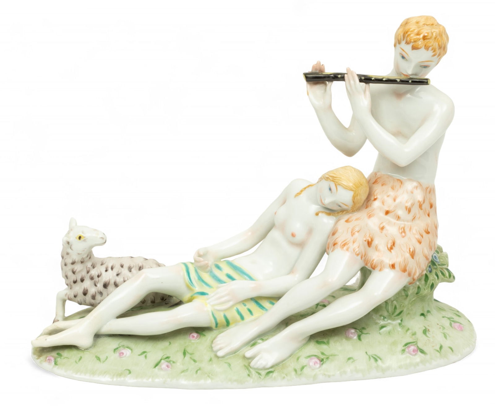 Jakob Low (1887-1968) for Royal Vienna Porcelain (Austrian) Painted Porcelain Figural Grouping, H (1 of 6)