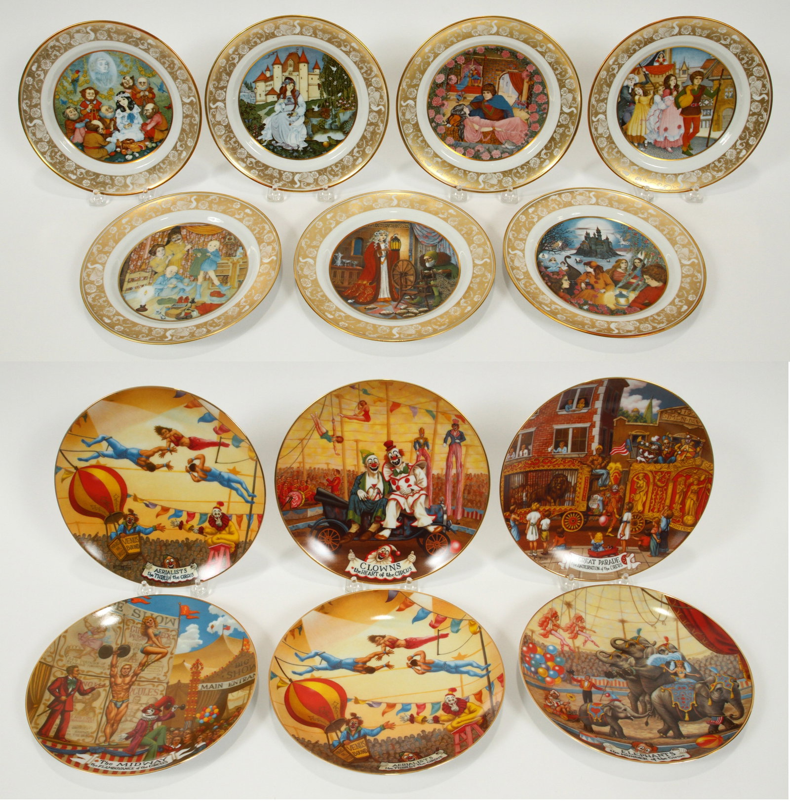 Franklin Mint (American) Plates, 'Ringling Brothers And Barnum & Bailey', 'Grimm's Fairy Tales',: Franklin Mint (American) Plates, 'Ringling Brothers And Barnum & Bailey', 'Grimm's Fairy Tales', 'The Greatest Show on Earth', 13 pcs | Seven boxed plates made by the Franklin Mint, crafted in Bavaria