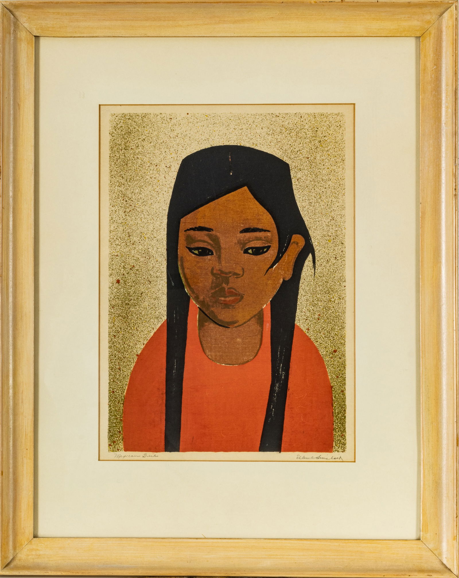 Ellen C. Swilach, Serigraph on Paper, "Mexican Girl", H 14" W 9.75" (1 of 4)