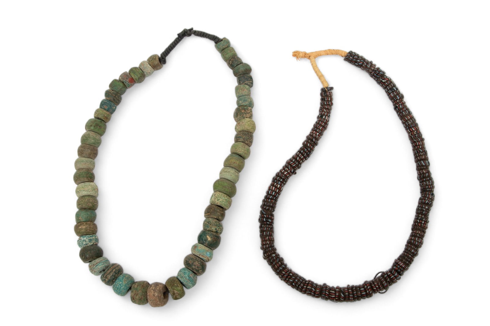 African Glass Trade Bead Necklaces, L 24"-26", 456g 2 pcs (1 of 5)