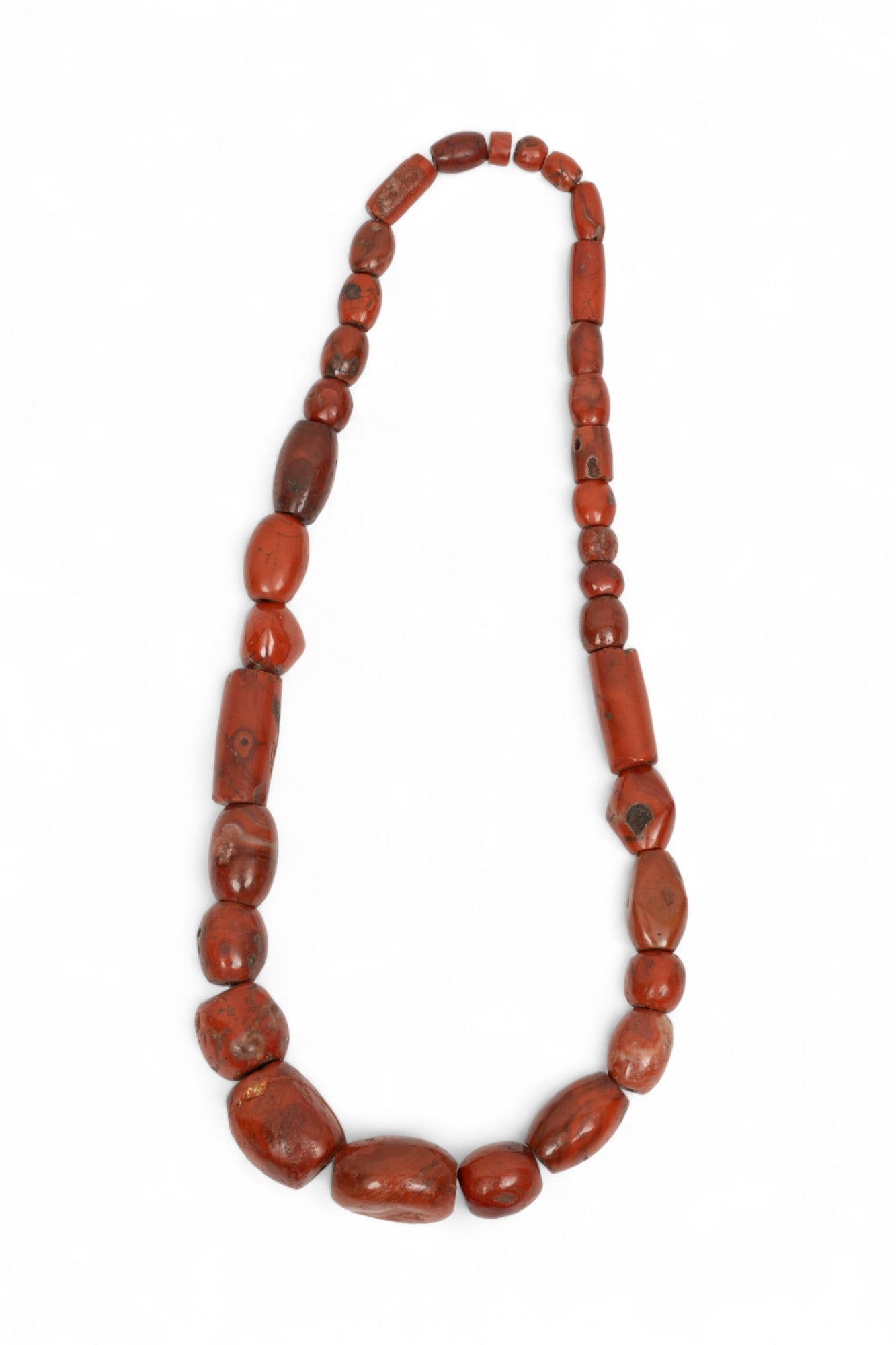 African Jasper Beaded Necklace, L 24" 304g (1 of 3)