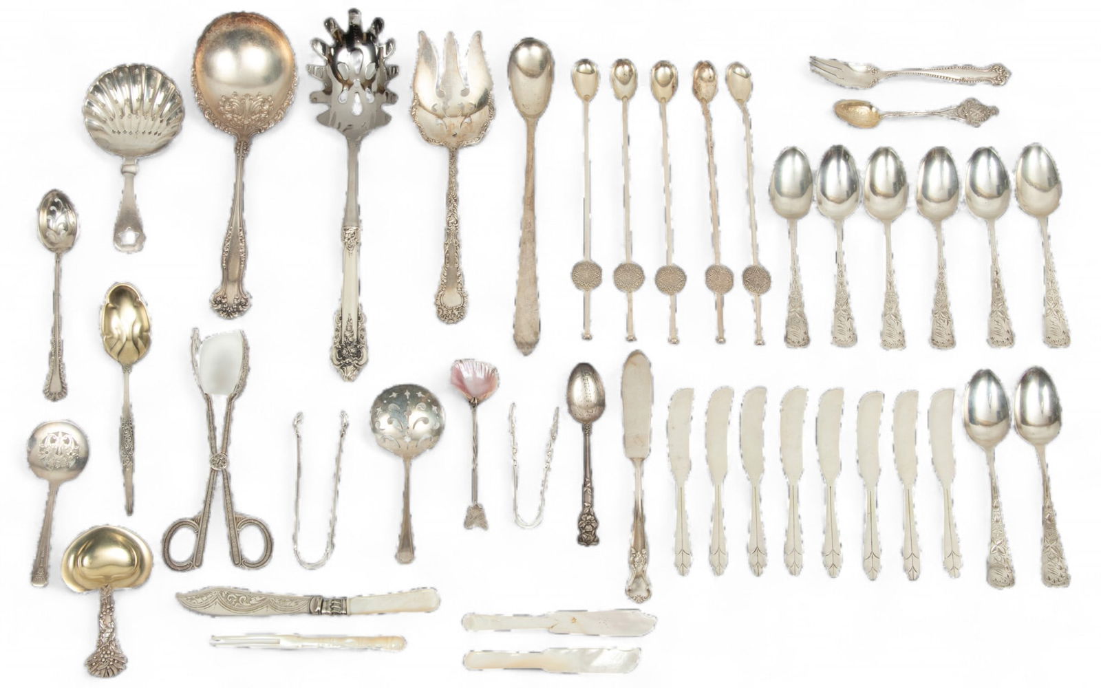 Sterling Silver And Silver Plate Flatware And Serveware Group, Feat. Tiffany & Co., George Wolf And (1 of 11)