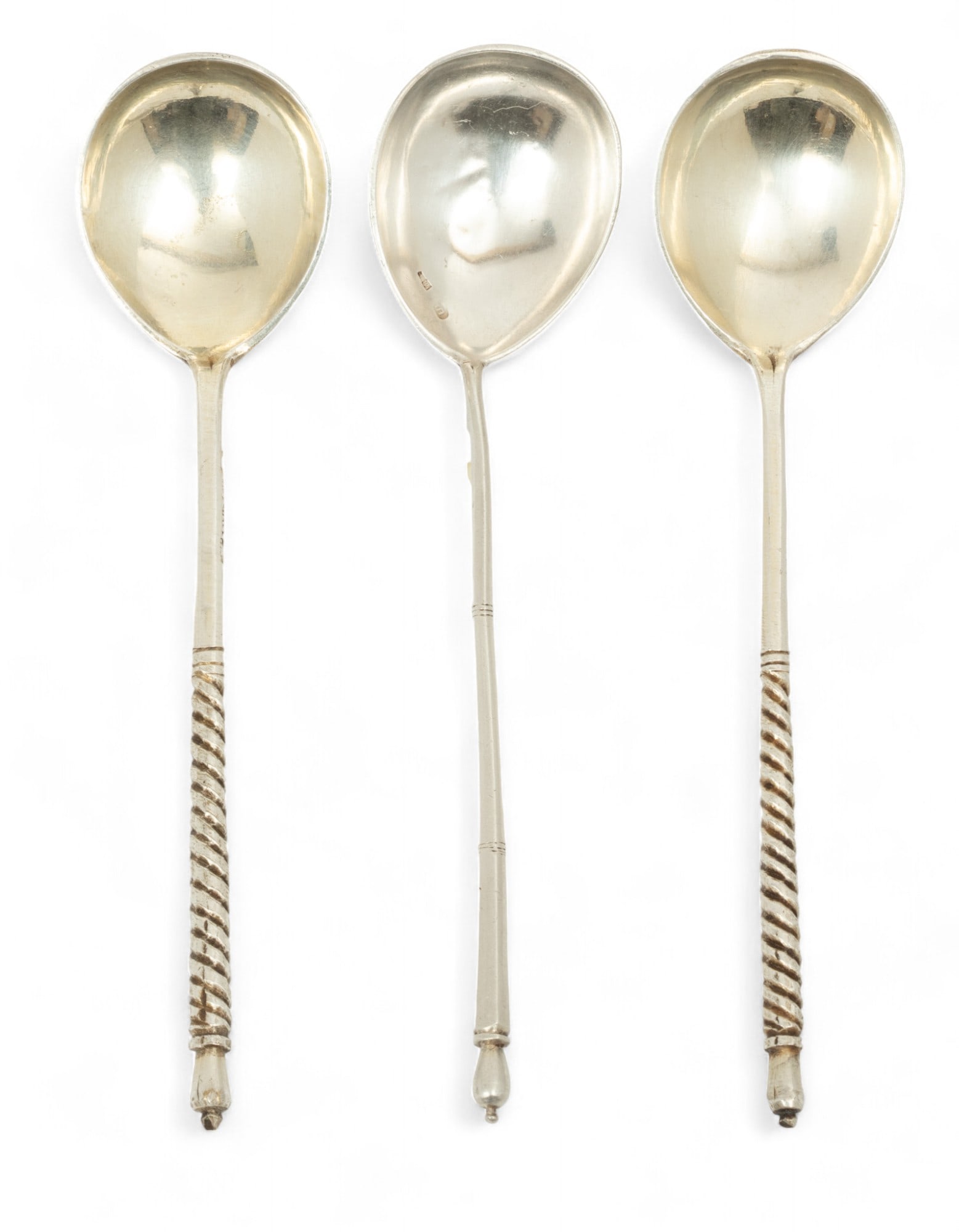 St Petersburg, (Russian) Silver Spoons Ca. 1903, L 6.6" 3.53t oz 3 pcs (1 of 4)