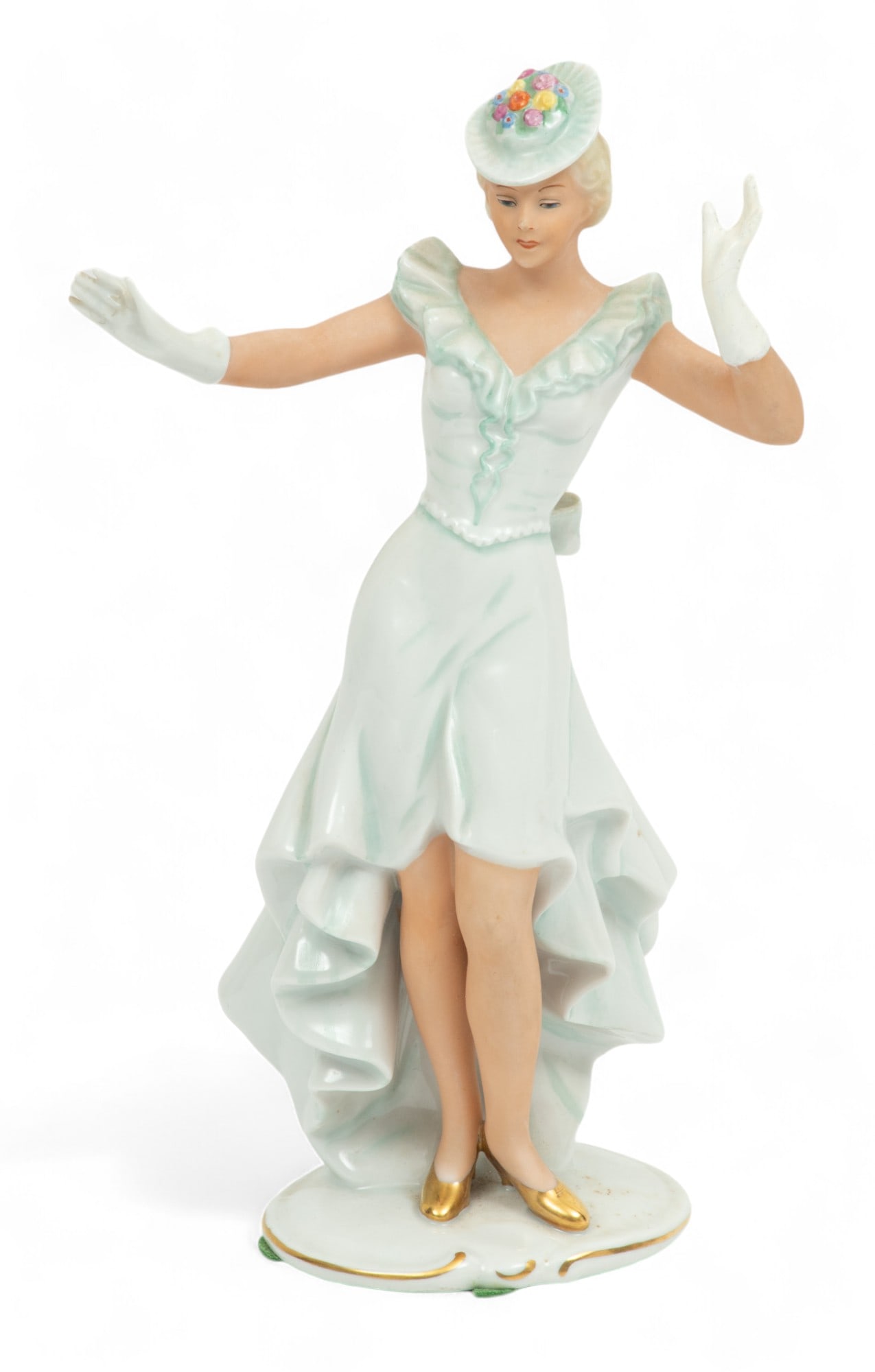 Schaubach Kunst German Porcelain Dancer H 9" (1 of 5)