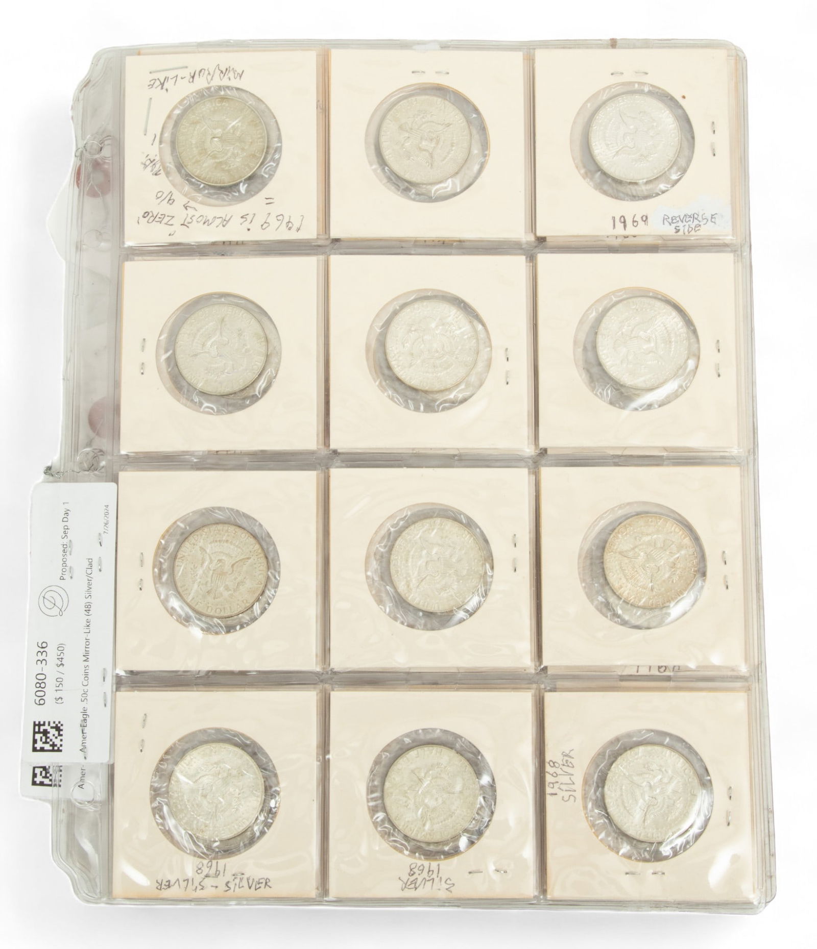 Amer-Eagle .50c Coins Mirror-Like (48) Silver/Clad (1 of 5)