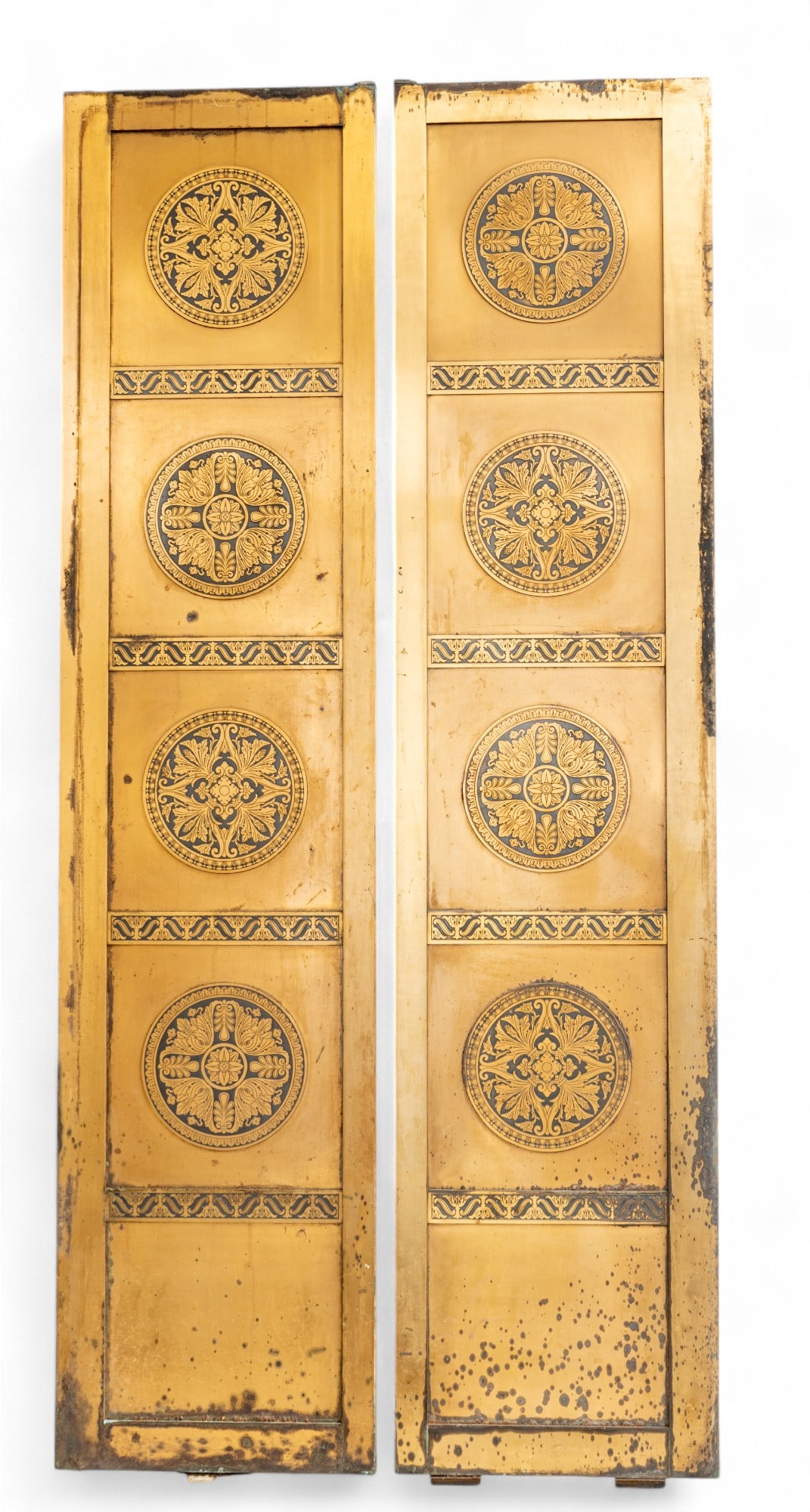 Book Cadillac Hotel, Detroit, MI Art Deco Bronze Doors Ca. 1924, H 84.5" W 19.5" 1 Pair (1 of 8)