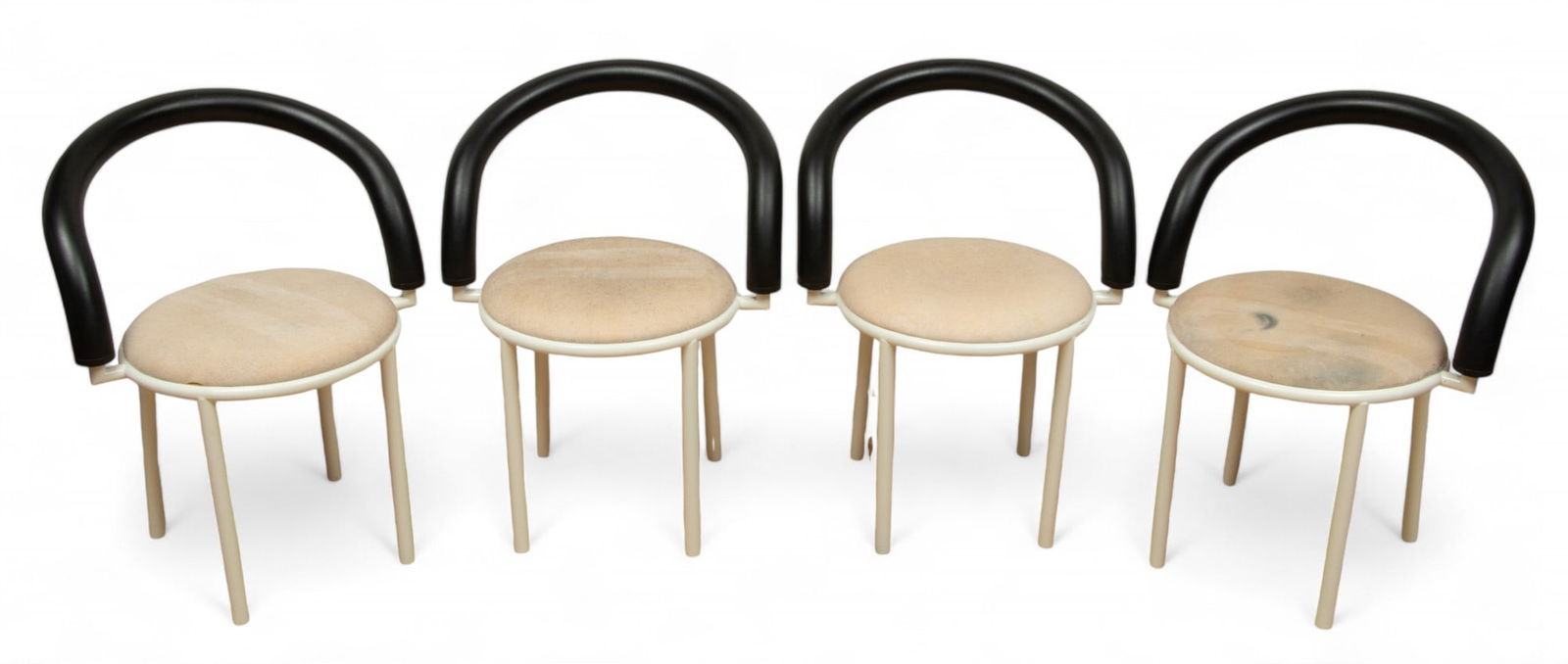 Anna Anselmi for Bieffeplast (Padova, Italy) Memphis Era Chairs, Ca. 1980s, H 30.5" W 23.5" Depth (1 of 4)