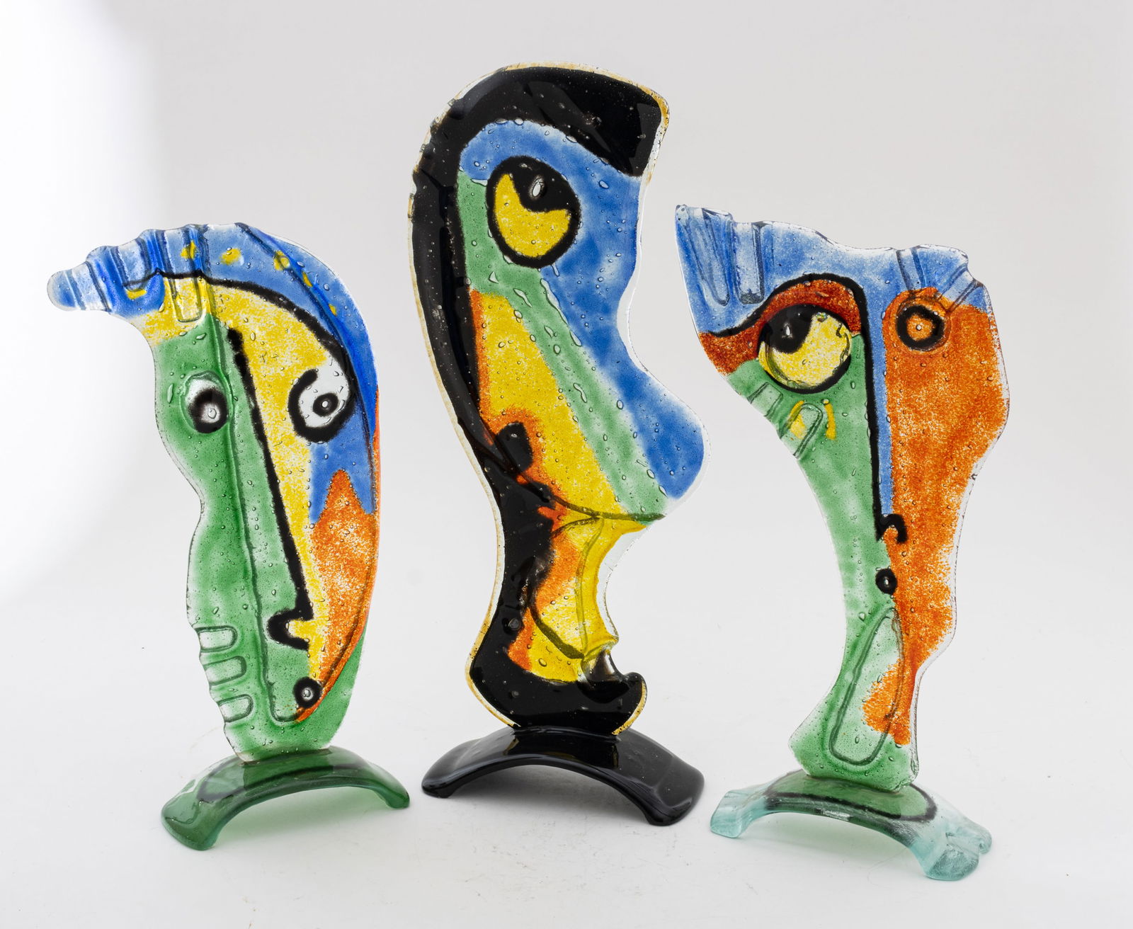 Silvio Vigliaturo (Italian, B. 1949) Murano Art Glass Sculptures, Early 2000s, 3 pcs (1 of 8)