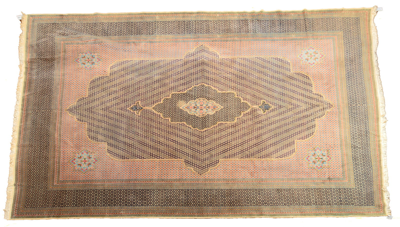 Persian Kerman Hand Woven Wool Rug Ca. 1970, W 11' 5'' L 16' 4'' (1 of 7)