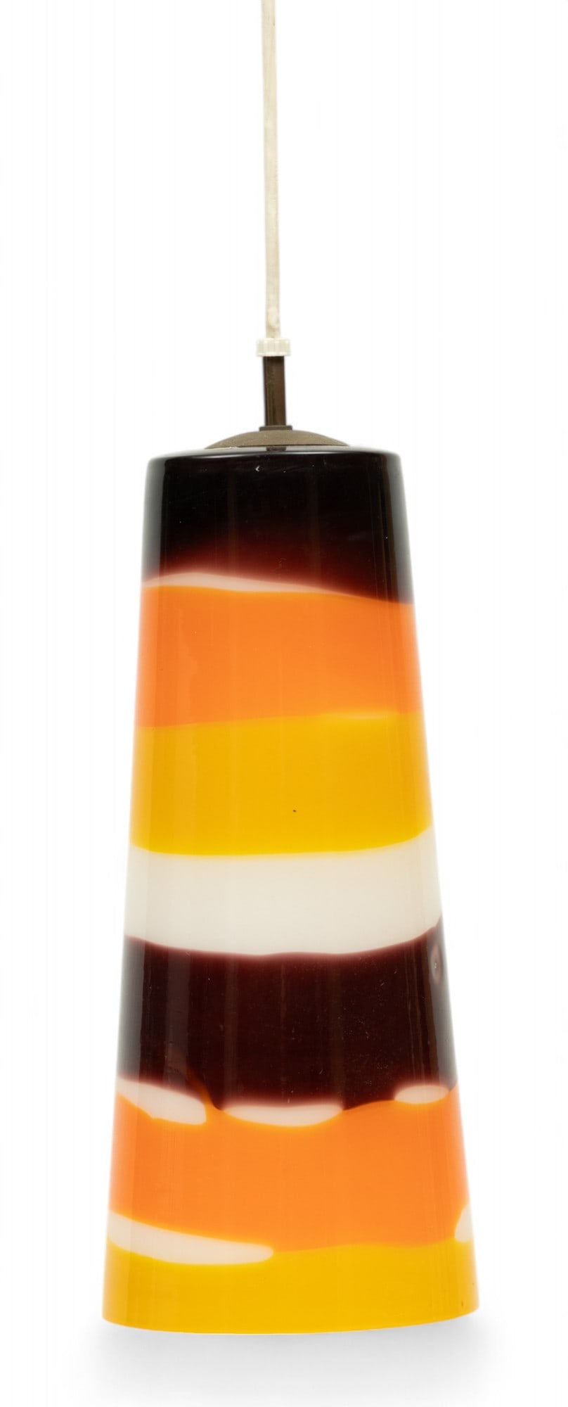 Massimo Vignelli (Italian, 1931-2014) for Venini, Murano Art Glass Pendant Light, H 16" Dia. 6.25" (1 of 4)