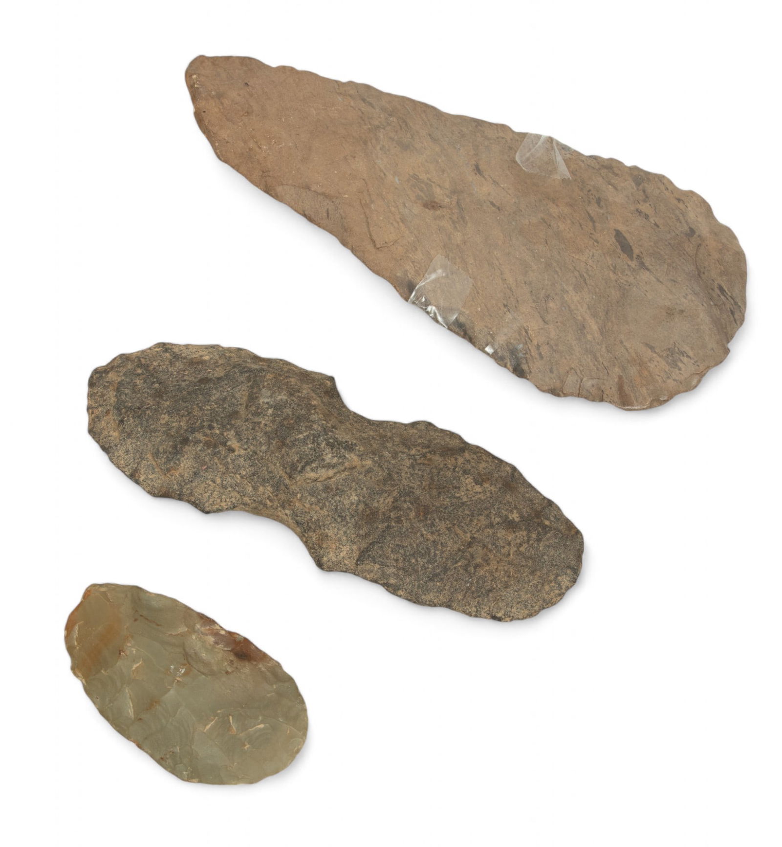 American Indian Chipped Stone Agricultural Hoes 2 pcs (1 of 2)