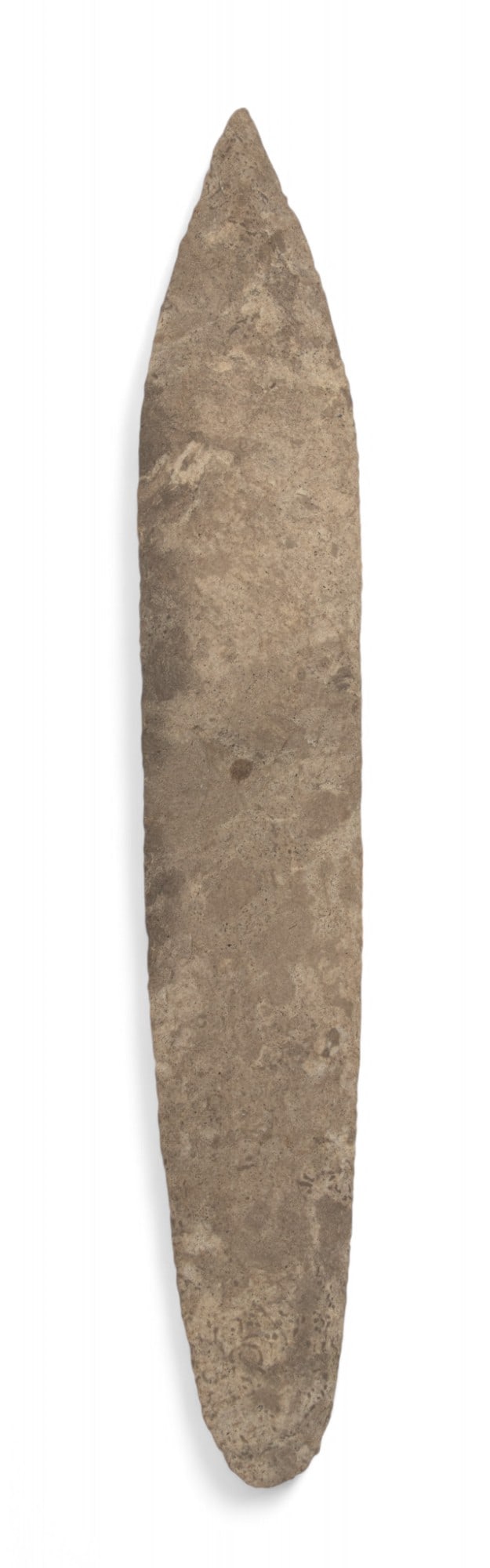 Native American Lerma Round Base Projectile Point, W 1.75" L 10.5" (1 of 2)