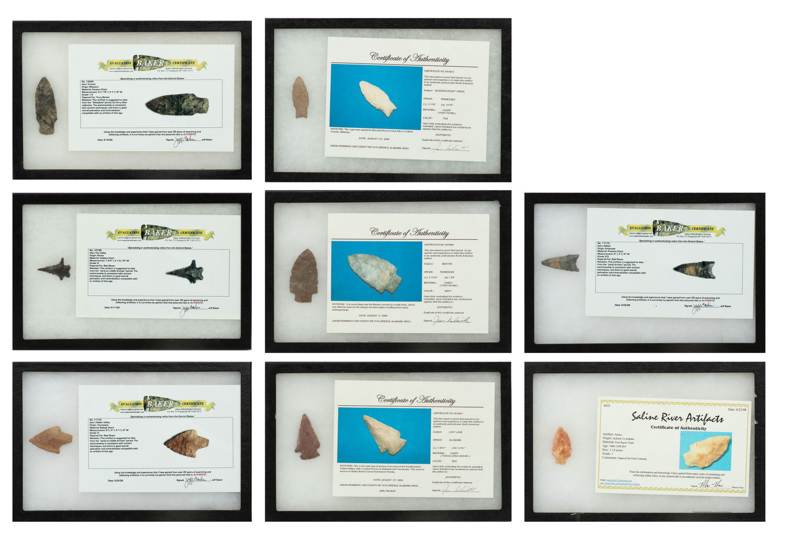 American Indian Stone Point Grouping, 8 pcs (1 of 9)