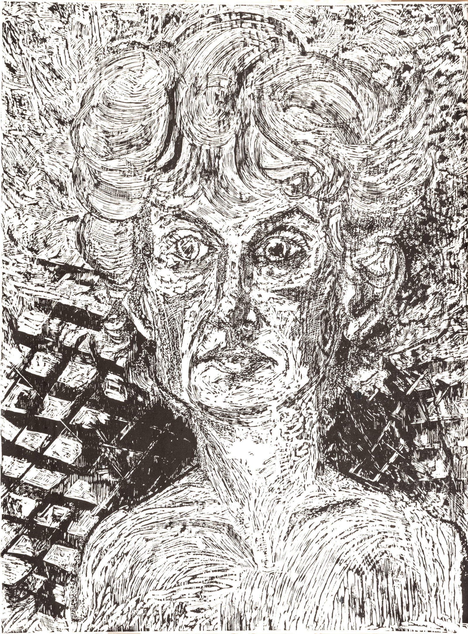 Jim Dine (American, B. 1935) Woodcut on Thin Handmade Paper 1983, "Nancy #1", H 48.25" W 36.5" (1 of 11)