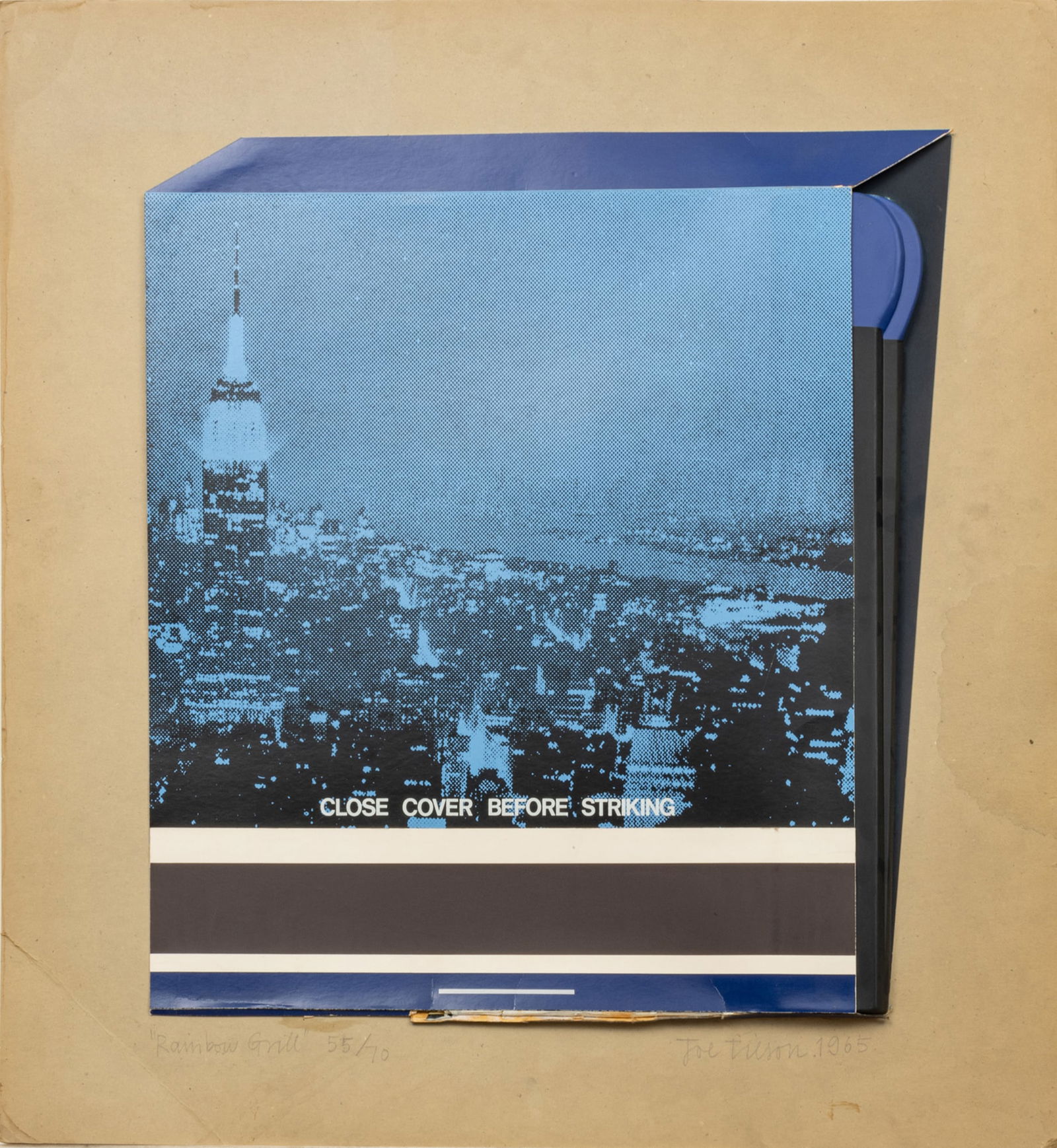 Joe Tilson (British, 1828-2023) Screenprint with Vacuum Formed Polystyrene on Card 1965, "Rainbow (1 of 5)