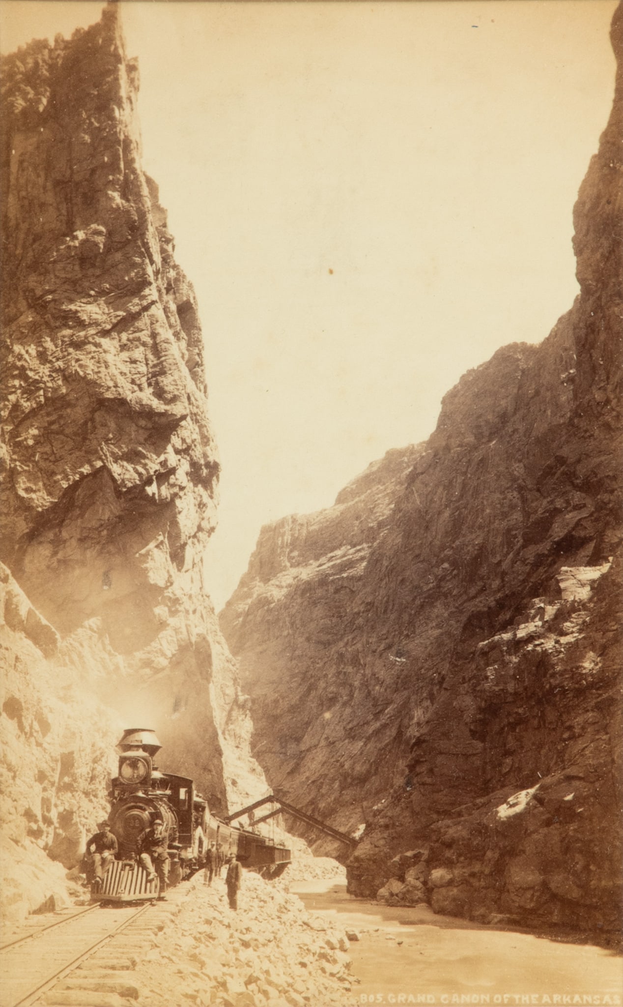 William Henry Jackson (American, 1843-1942) Albumen Photograph, "Grand Canyon of the Arkansas", H (1 of 4)