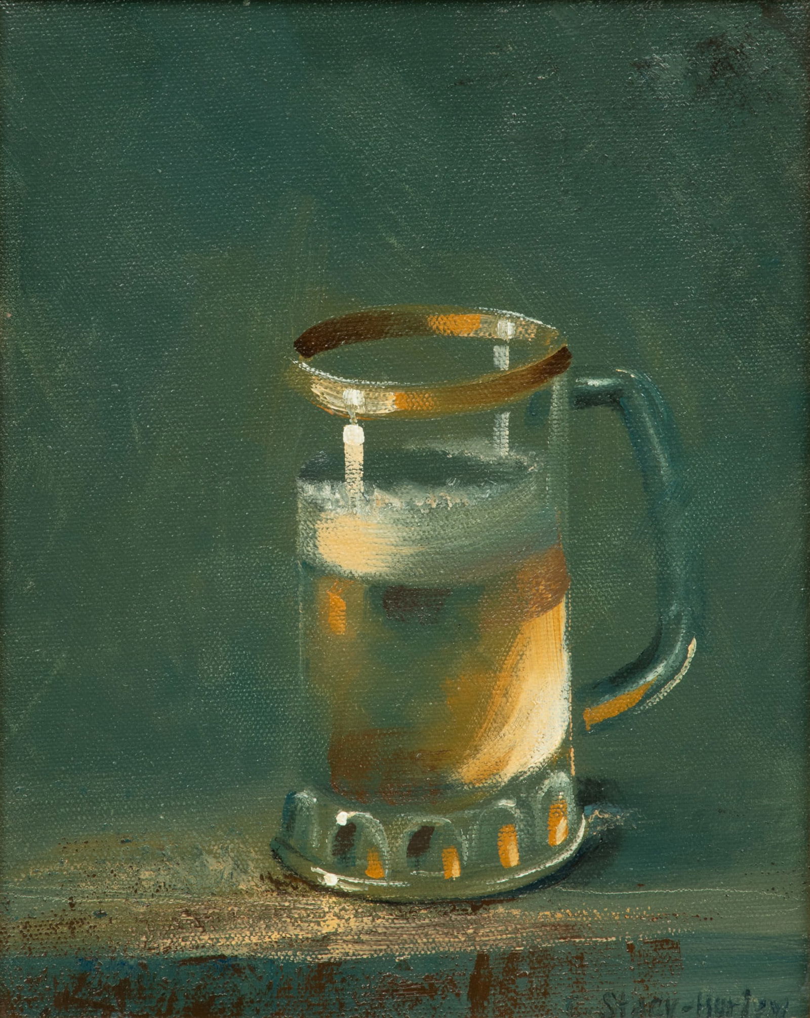 Elisabet Stacy-Hurley (Icelandic-American, B. 1943) Oil on Canvas, "Beer Mug", H 10" W 8" (1 of 4)