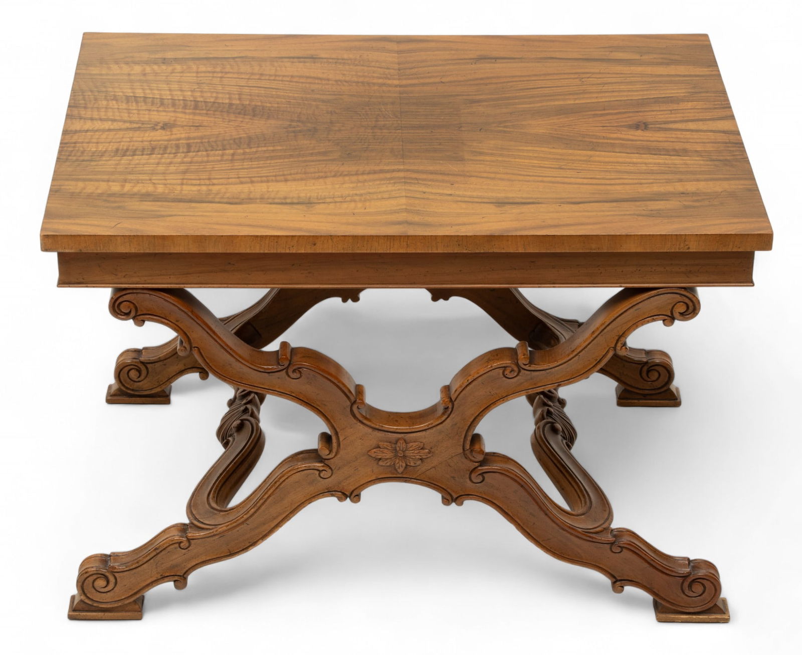 Baker Furniture (american) French Provincial Style Walnut Table H 17" W