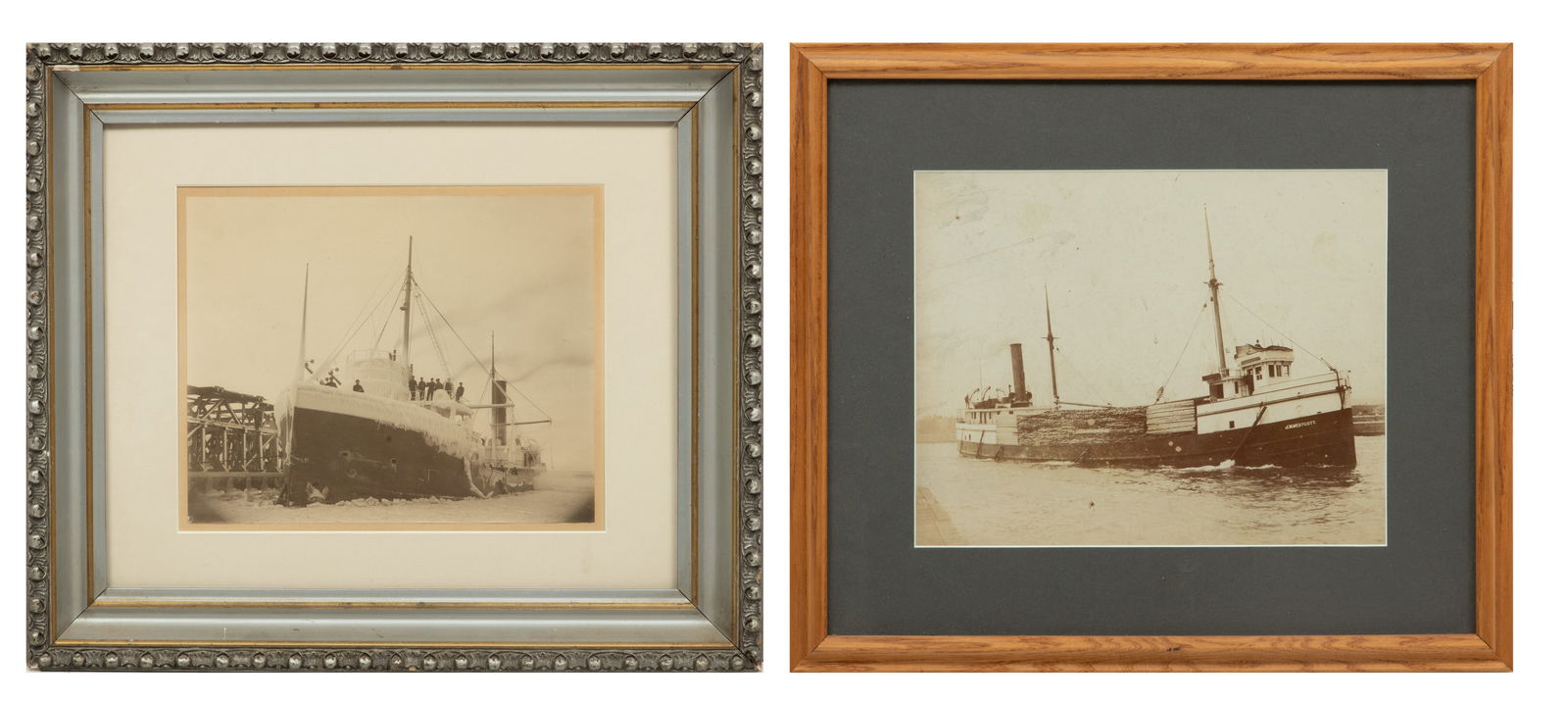 Great Lakes Lumber Hookers 'J.W. Westcott' & 'Jesse Spaulding ' Photographic Prints, Ca. 1900, H (1 of 7)
