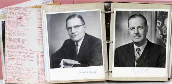 AUTOGRAPHED PHOTOS OF SENATORS, AND CELEBRITIES: AUTOGRAPHED PHOTOS OF SENATORS, REPRESENTATIVES AND CELEBRITIES 100+, H 5" X 3" - 10" X 8":includes: Senator Sam Ervin, Jr., Frank Church, Russell B. Long, Henry Jackson, Jacob Javits, etc. Speaker of
