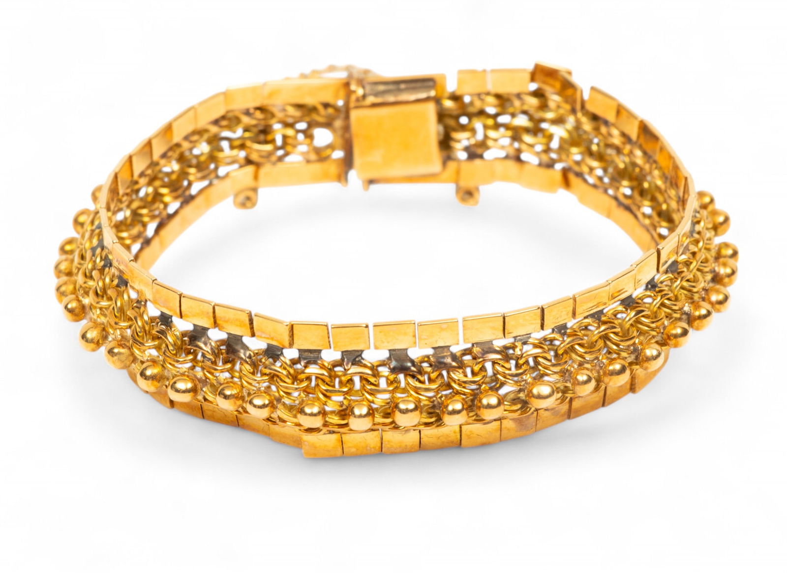 18K Yellow Gold Bracelet Dia. 53.5mm 49g (1 of 5)