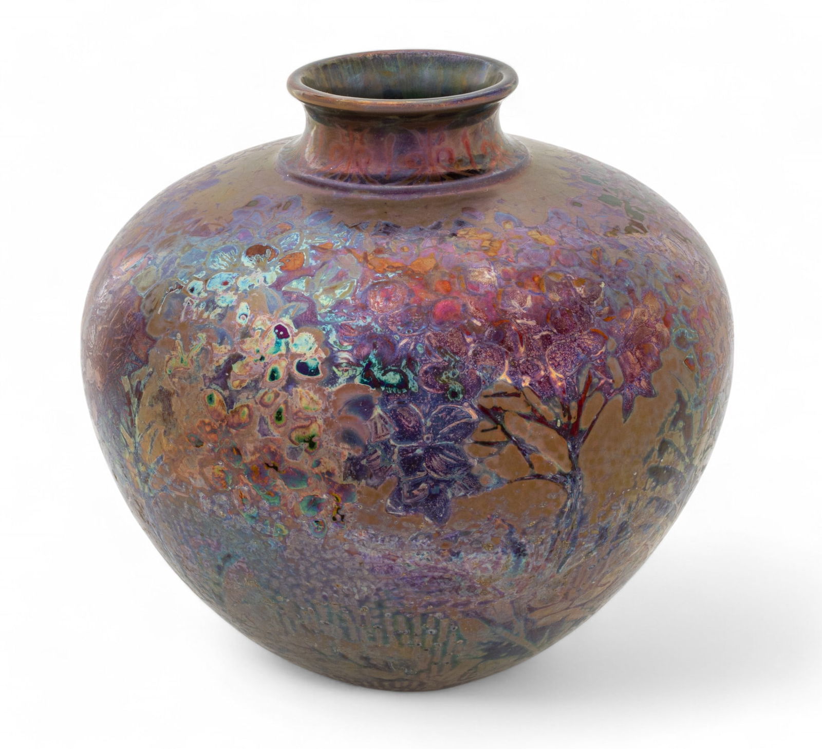 Pierre Clément Massier (French, 1844-1917) Reflets Metallique Glazed Earthenware Vase, Ca. (1 of 10)