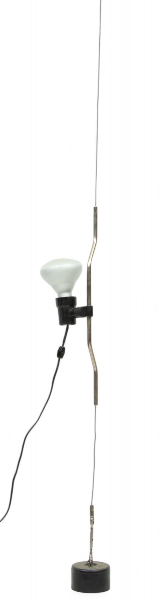 Achille Castiglioni And Pio Manzù for Flos 'Parentesi' Pendant Light, Ca. 1970s, H 23" Depth 5" (1 of 3)