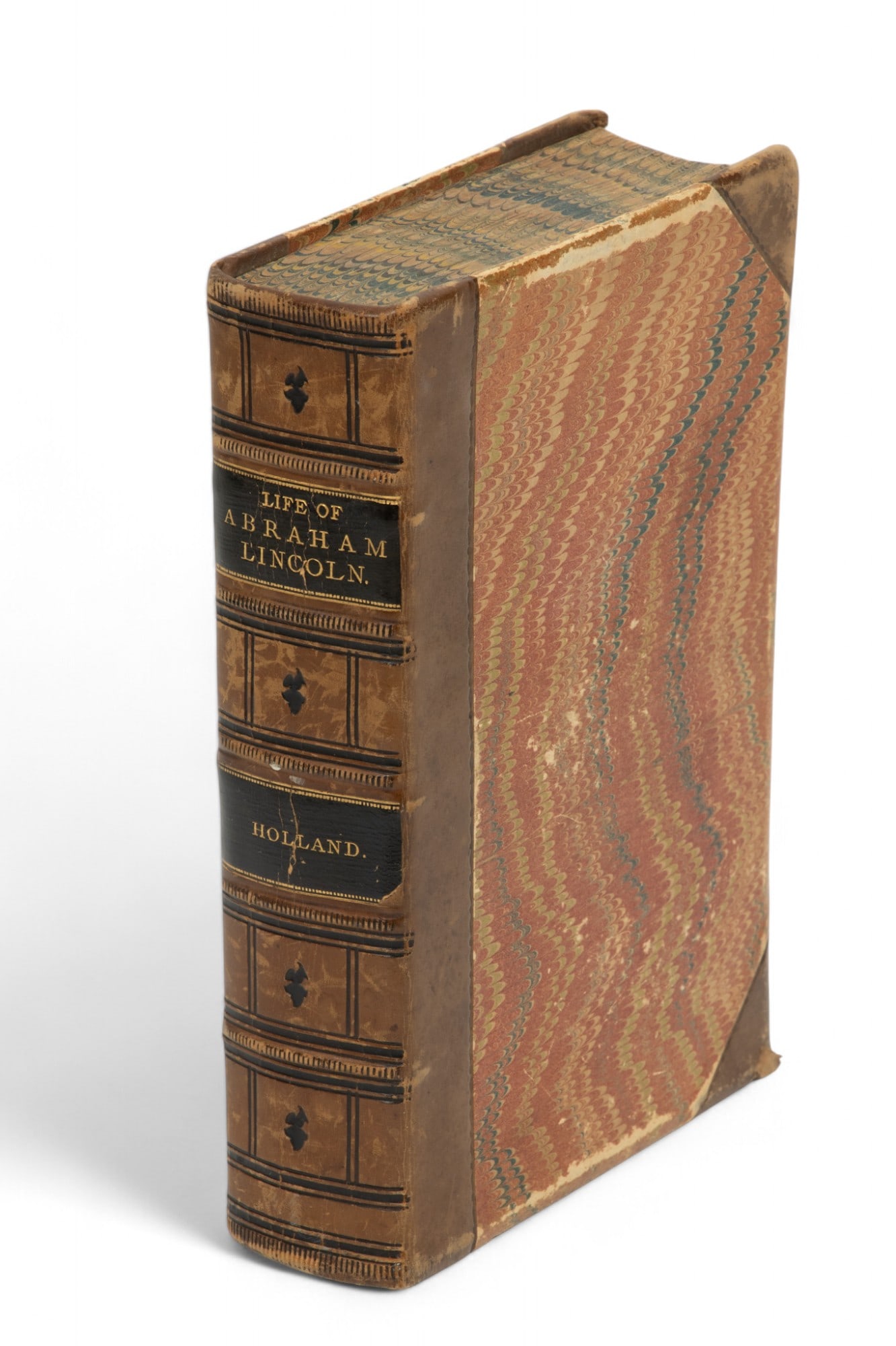 J G Holland, Life of Abraham Lincoln  1866, H 8.7" (1 of 3)