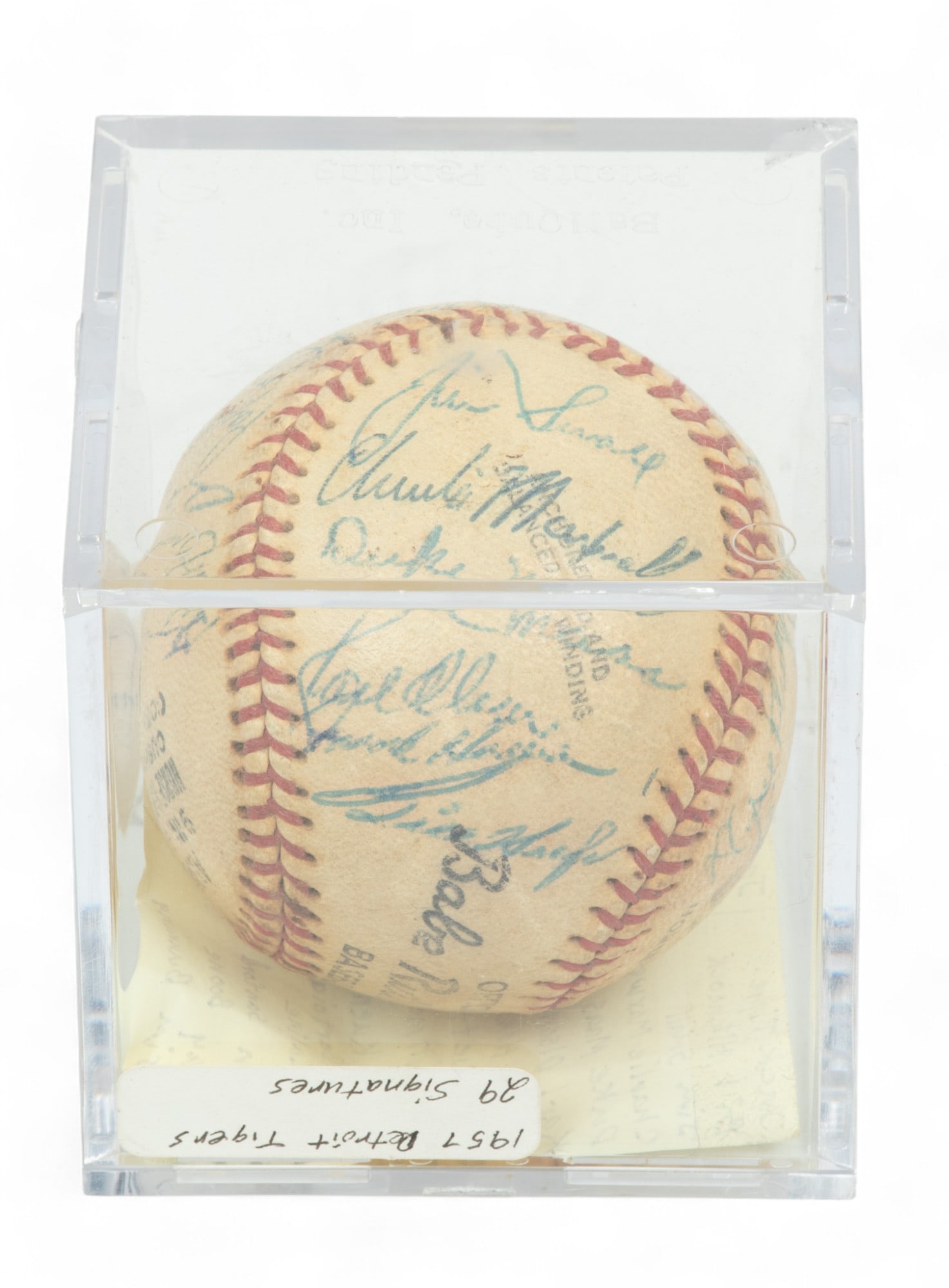 1957 Detroit Tigers Team Signed Baseball, 29 Signatures (1 of 5)
