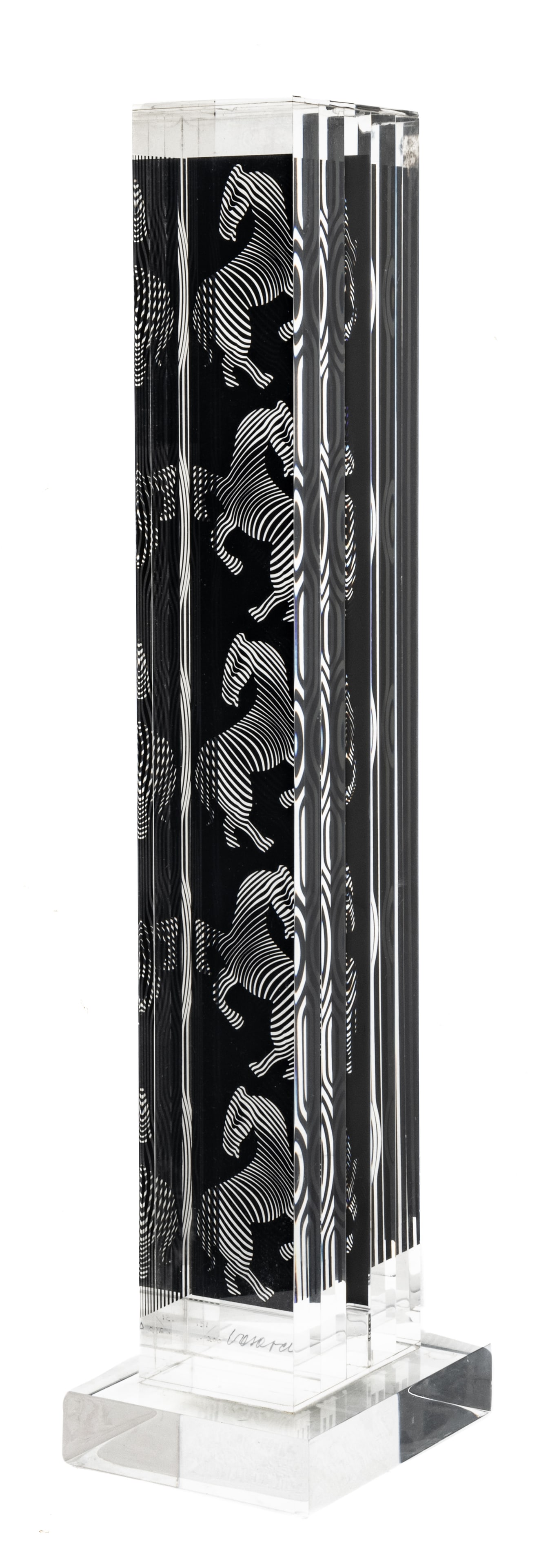 Victor Vasarely (French/Hungarian, 1906-1997) Screenprint on Plexiglass Multiple 1988, "Holld (Moire (1 of 8)