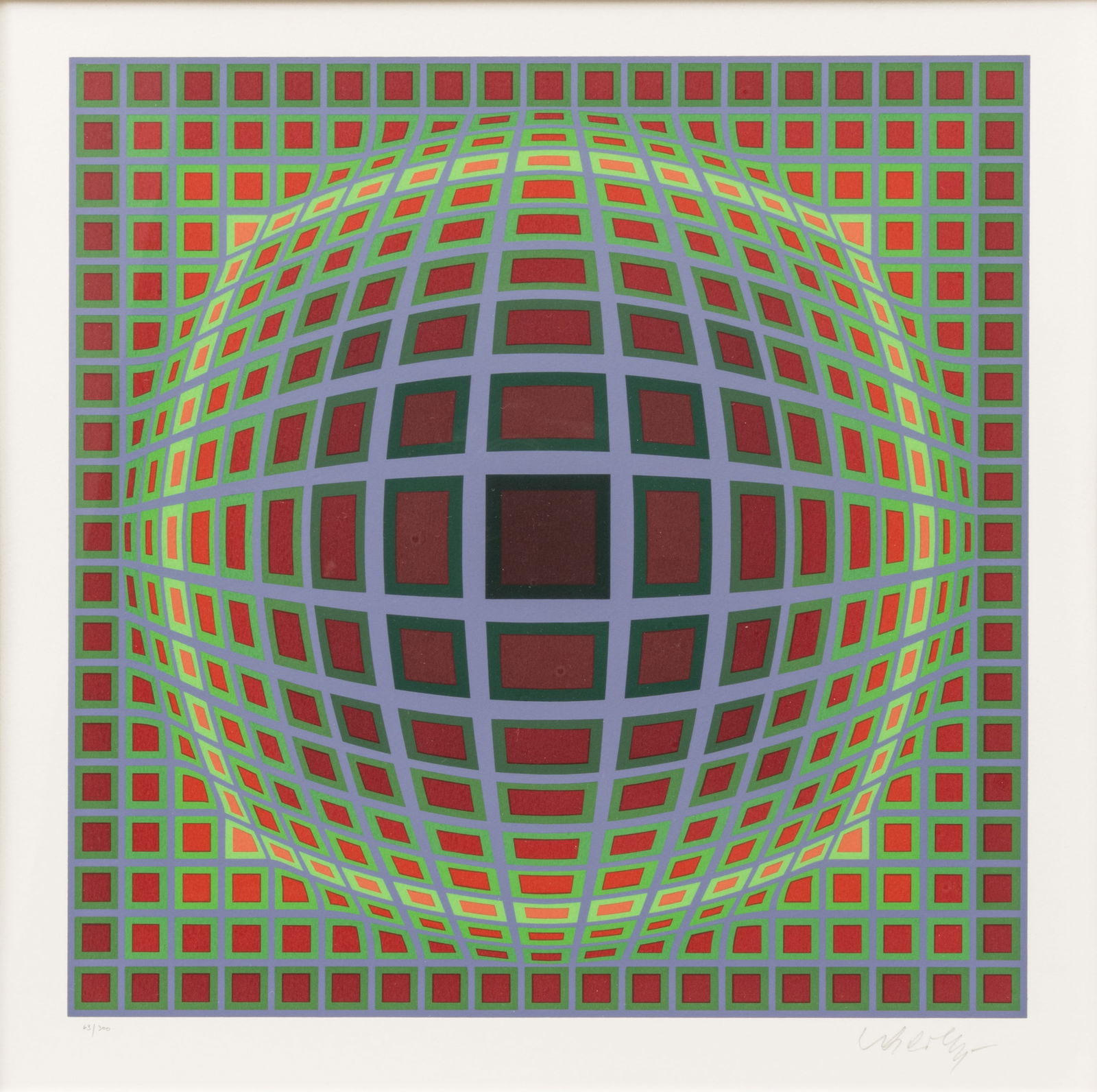 Victor Vasarely (French/Hungarian, 1906-1997) Serigraph in Colors on Wove Paper H 15.75" W 15.75" (1 of 6)