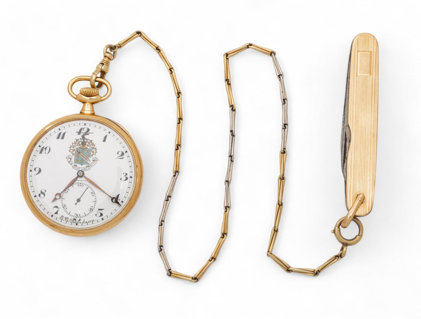 Longines Watch Co. (Swiss) for Tiffany & Co. (American) 18k Yellow Gold Case Pocket Watch Ca. 1918, (1 of 14)